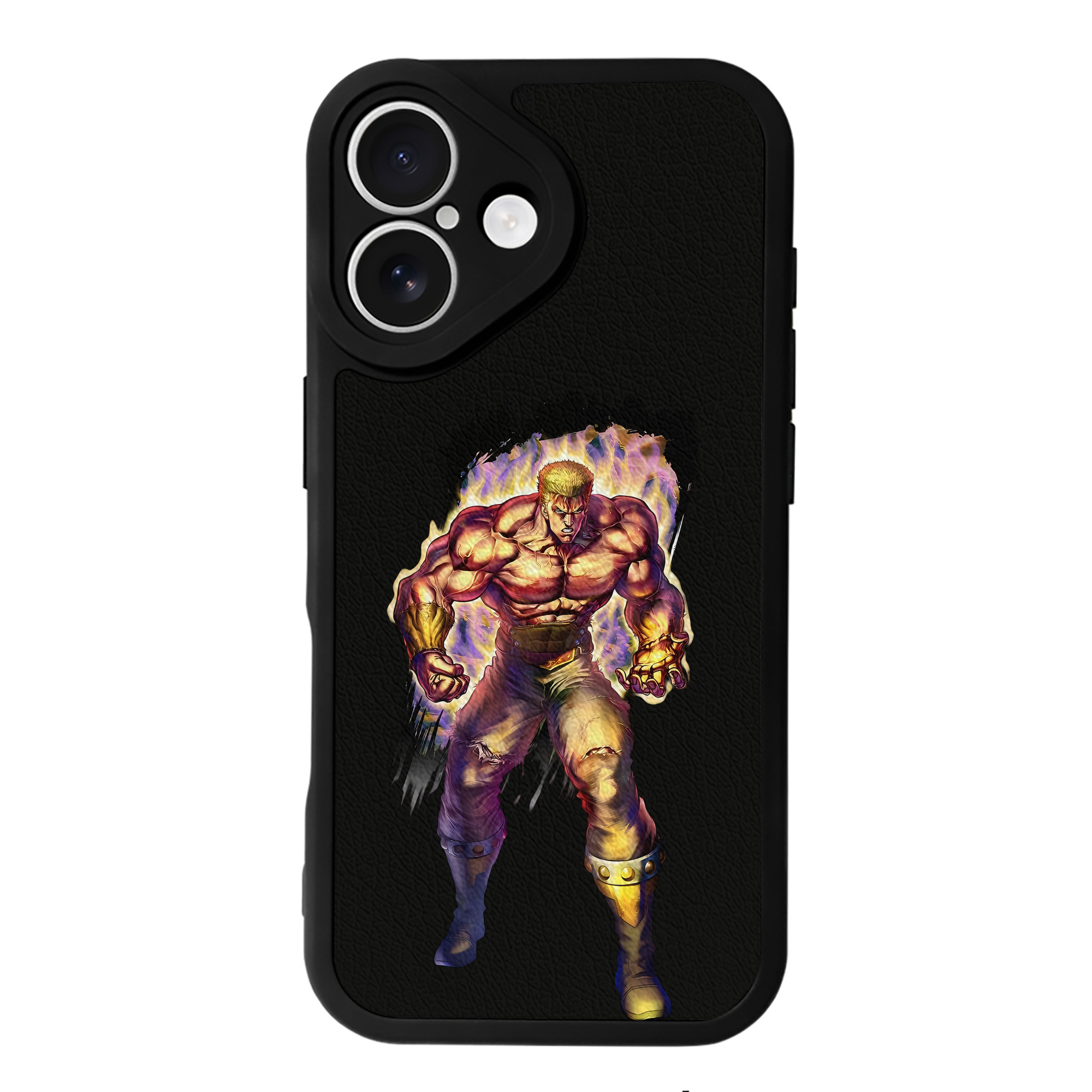 （画像用） 北斗の拳 Fist of the North Star 【iPhone 16シリーズ対応】シリコンスマホケース（レザー調） 材質：シリコン